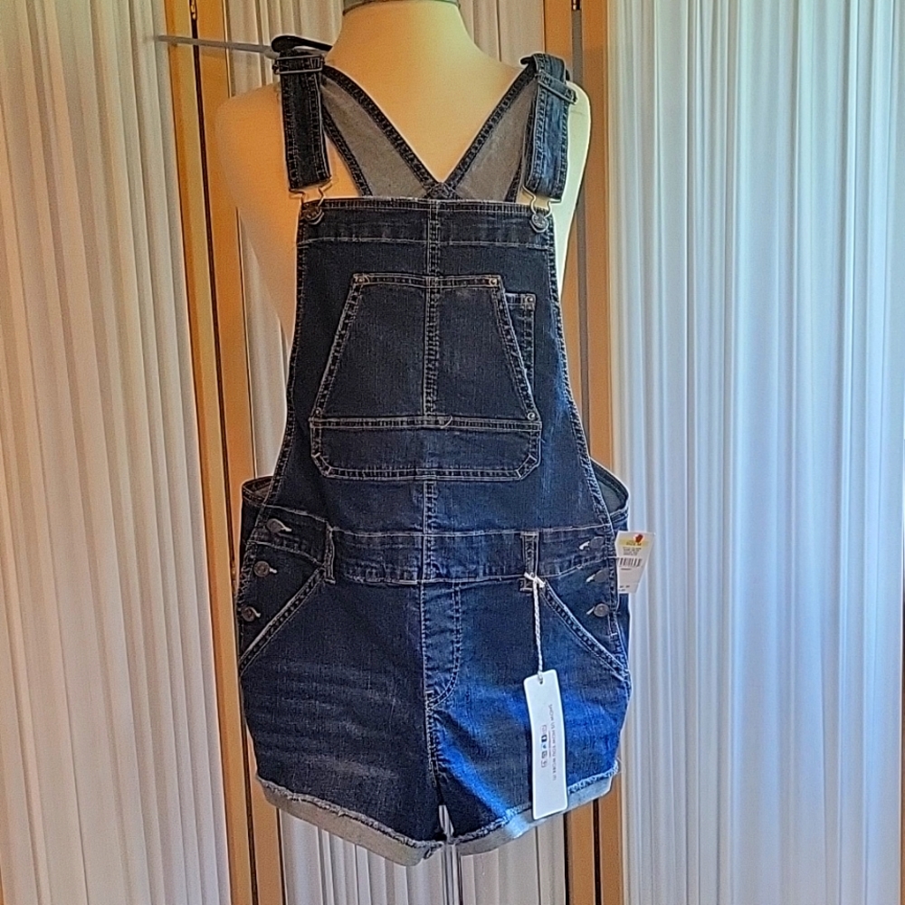 NWT Juniors Union Bay Jean Overall Shorts /Romper
